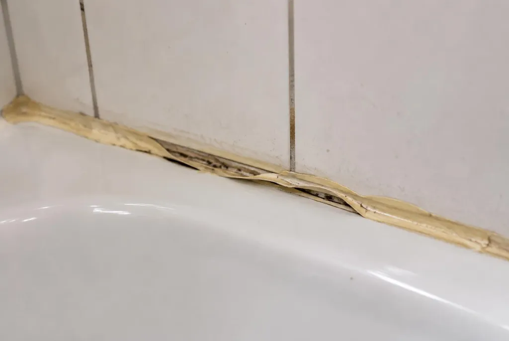 Kitbedrijf Hattem – loslatende kit naast het bad